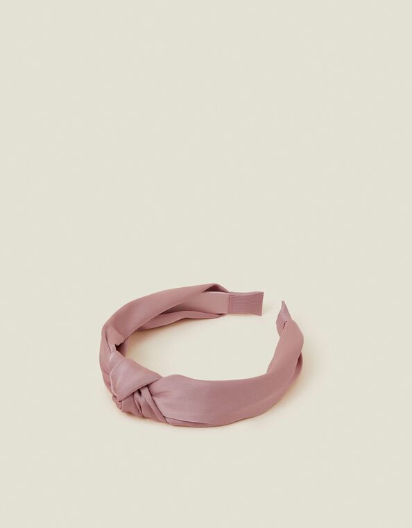 Satin Knot Headband Pink, , large