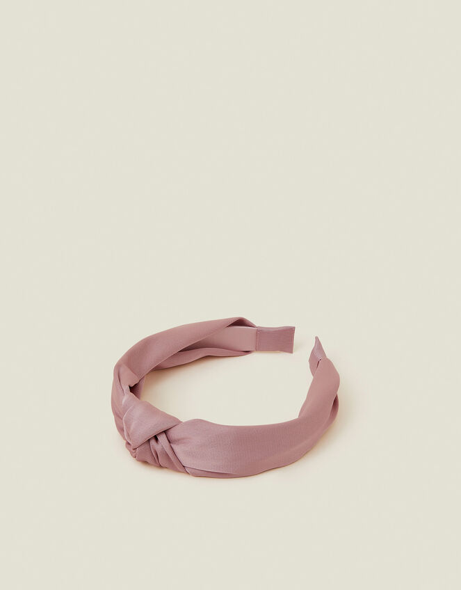 Satin Knot Headband Pink, , large