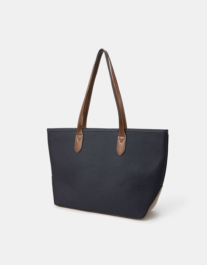 Two Tone Zip Tote Bag, , large