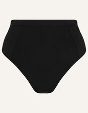 High Waist Bikini Bottoms, Black (BLACK), large