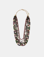 Beaded Layered Necklace, , large
