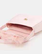 Girls Tulle Flower Satin Bag, , large