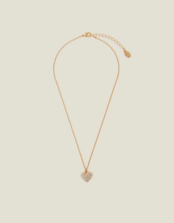 Boxed Pavé Heart Pendant Necklace, , large