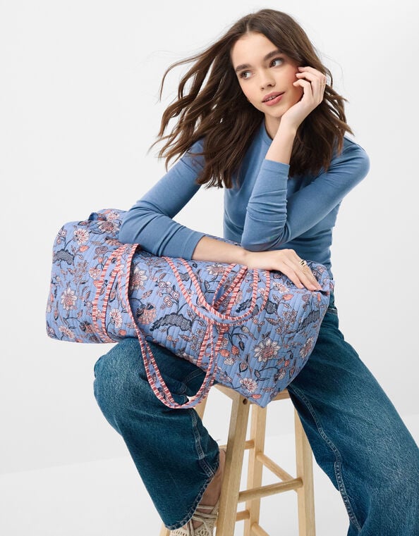 Bohemian Quilted Weekender Bag, , large