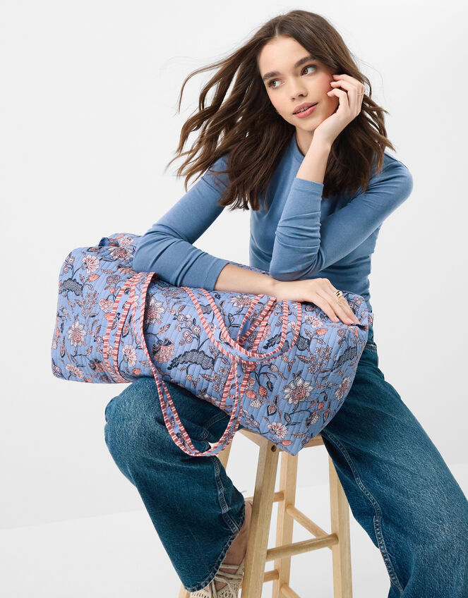 Bohemian Quilted Weekender Bag, , large