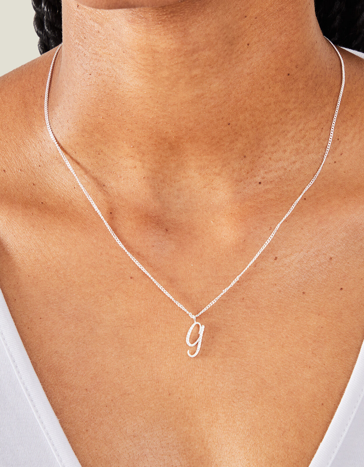 Small initial sales necklace cheap
