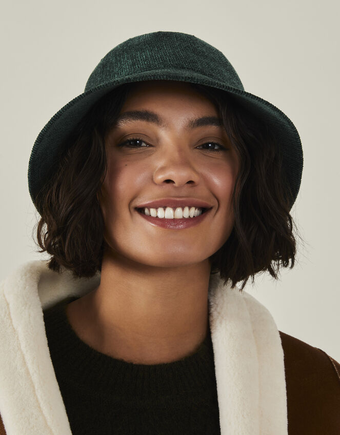 Chenille Bucket Hat, Green (GREEN), large