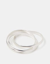 Sterling Silver Russian Band Ring, Silver (SILVER), large