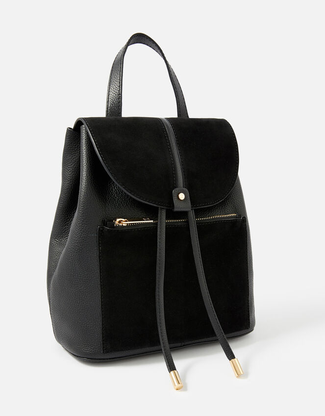 Maggie Leather Backpack , Black (BLACK), large