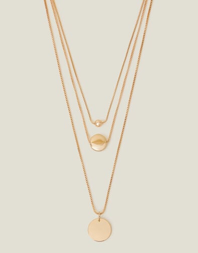 Classic Discs Layered Necklace, , large