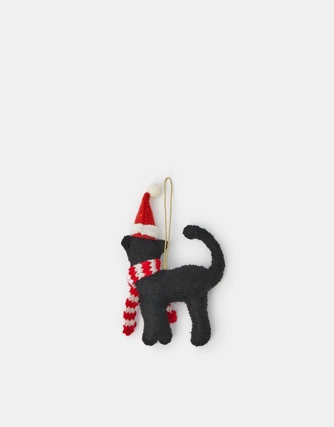 Festive Cat Christmas Tree Decoration, , large