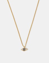 14ct Gold-Plated Evil Eye Charm Necklace, , large