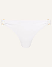 Ring Detail Bikini Briefs, White (WHITE), large