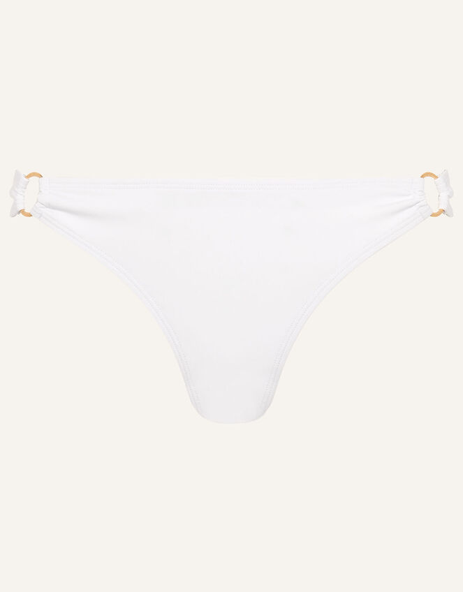 Ring Detail Bikini Briefs, White (WHITE), large