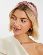 Satin Knot Headband Pink, , large