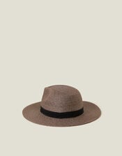 Straw Fedora Hat, , large