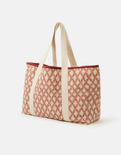 Diamond Crochet Shopper Bag, , large