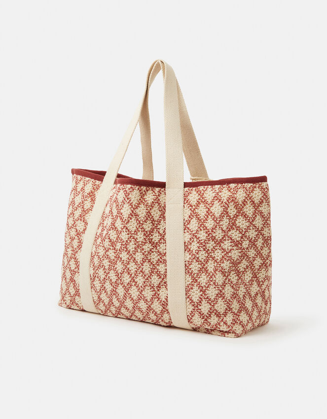 Diamond Crochet Shopper Bag, , large