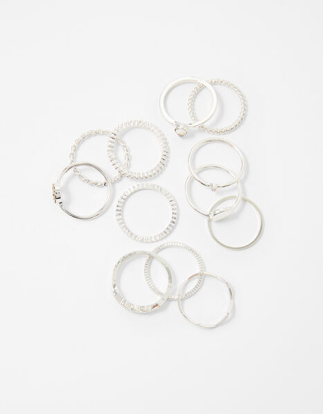 Simple Ring Multipack Silver, Silver (SILVER), large