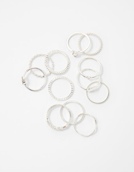 Simple Ring Multipack Silver, Silver (SILVER), large