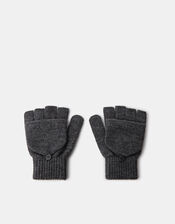 Plain Capped Gloves, Grey (GREY), large