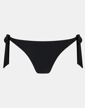 Bunny Side Tie Bikini Bottoms, Black (BLACK), large