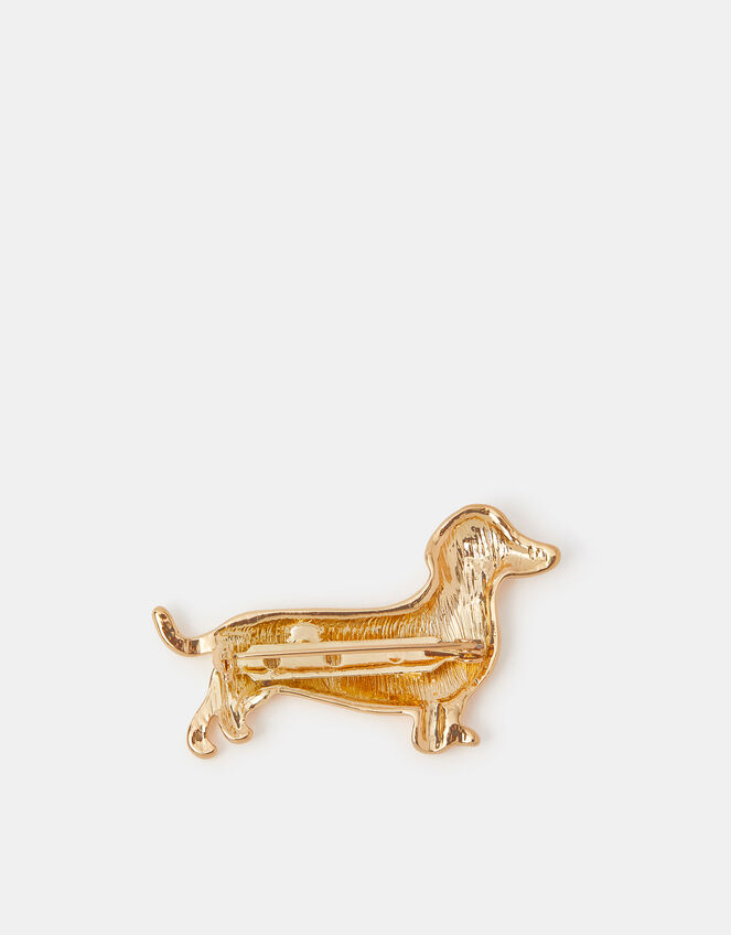 Pearl Dachshund Brooch, , large