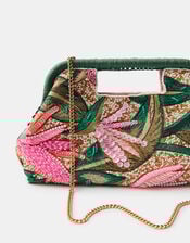 Tropical Embellished Crossbody Bag, , large