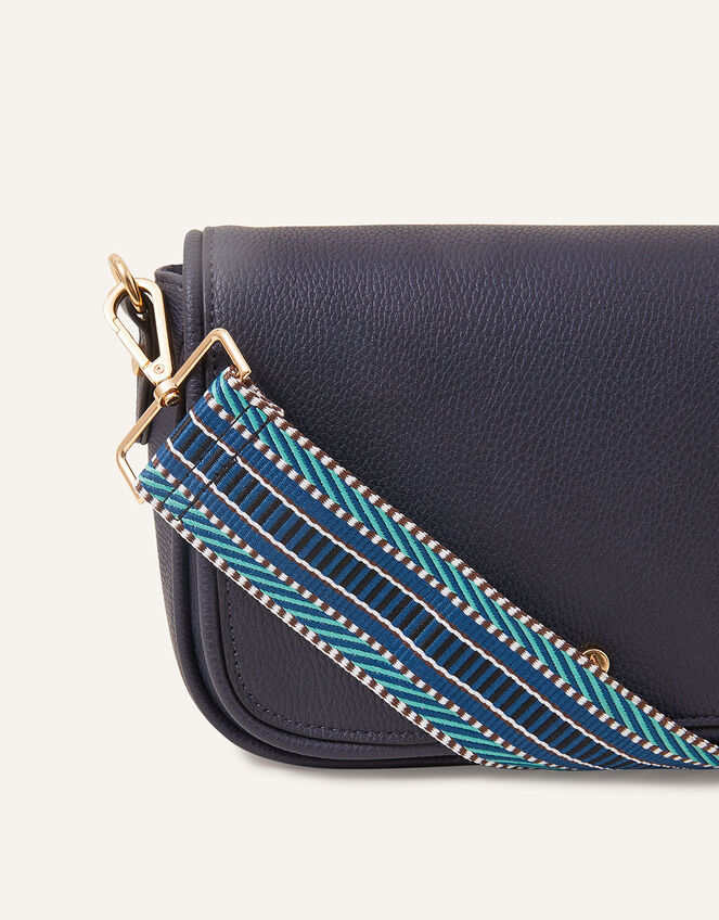 Patterned Webbing Bag Strap , Blue (BLUE), large