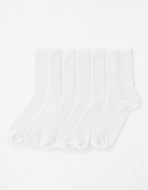 Super-Soft Bamboo Ankle Sock Multipack, White (WHITE), large