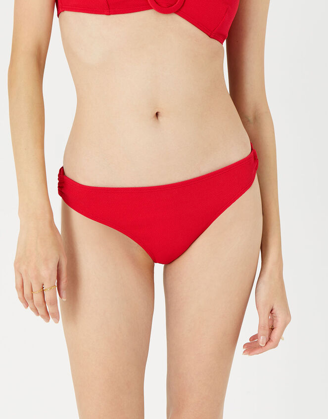 Textured Bikini Briefs, Red (RED), large
