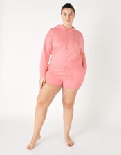 Plain Sweat Shorts, Orange (CORAL), large