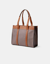 Geometric Print Shoulder Bag, , large