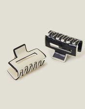 2-Pack Small Monochrome Claw Clips, , large