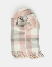 Poppy Pastel Check Blanket Scarf, , large