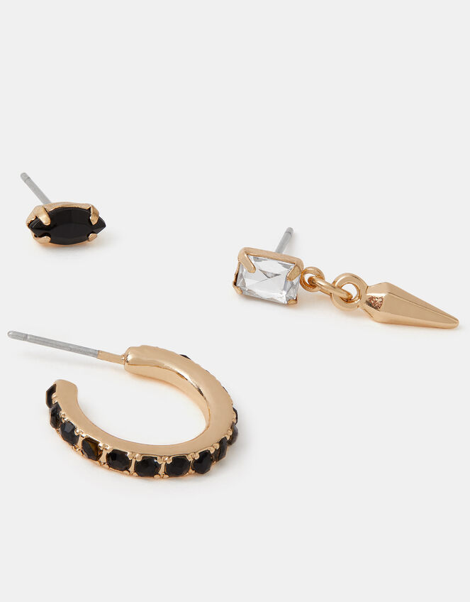 3-Pack Spike Hoop & Stud Earrings, , large
