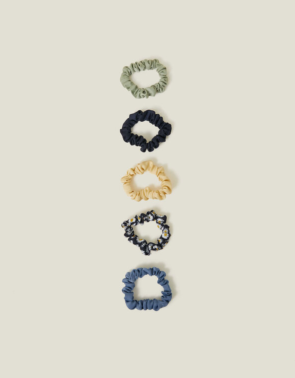 5-Pack Mix Skinny Hair Scrunchies, , large