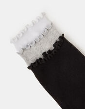 3-Pack Frill Ankle Socks, , large