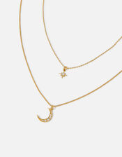 14ct Gold-Plated Celestial Necklace, , large