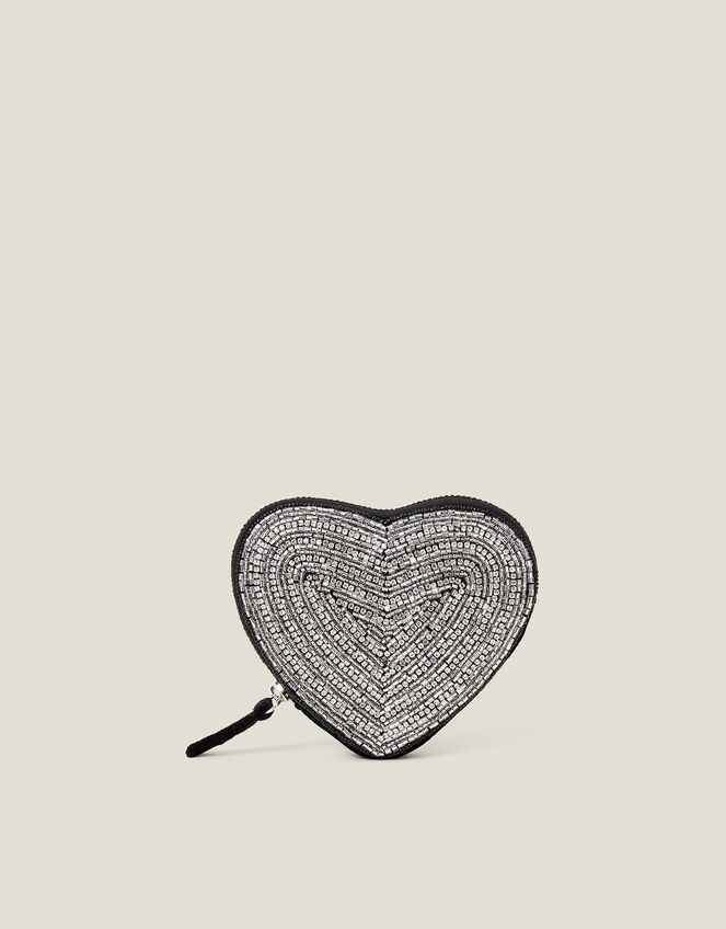 Beaded Heart Coin Purse, , large