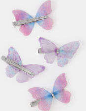 4-Pack Girls Butterfly Hair Clips, , large