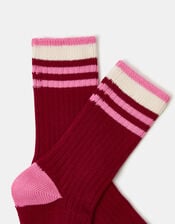Stripe Ribbed Socks, , large