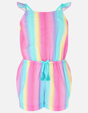 Girls Rainbow Playsuit, Multi (BRIGHTS-MULTI), large
