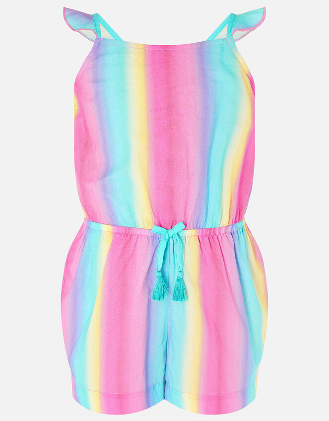 Girls Rainbow Playsuit, Multi (BRIGHTS-MULTI), large