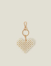 Pearl Heart Keyring, , large