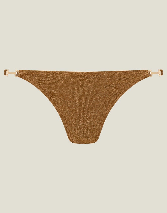 Shimmer Bikini Bottoms, Gold (GOLD), large