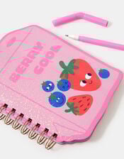 Girls Berry Cool Notebook & Straw Pen, , large