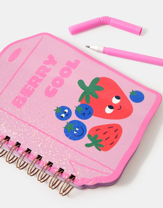 Girls Berry Cool Notebook & Straw Pen, , large