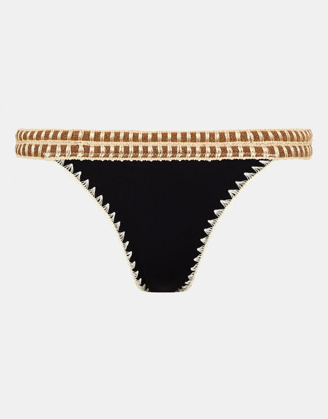 Glitter Band Bikini Bottoms, Black (BLACK), large