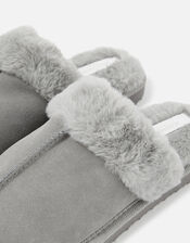 Suede Mule Slippers, Grey (GREY), large